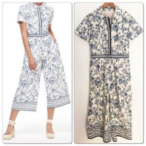 Gal Meets Glam Darla Floral Print Cropped Jumpsuit